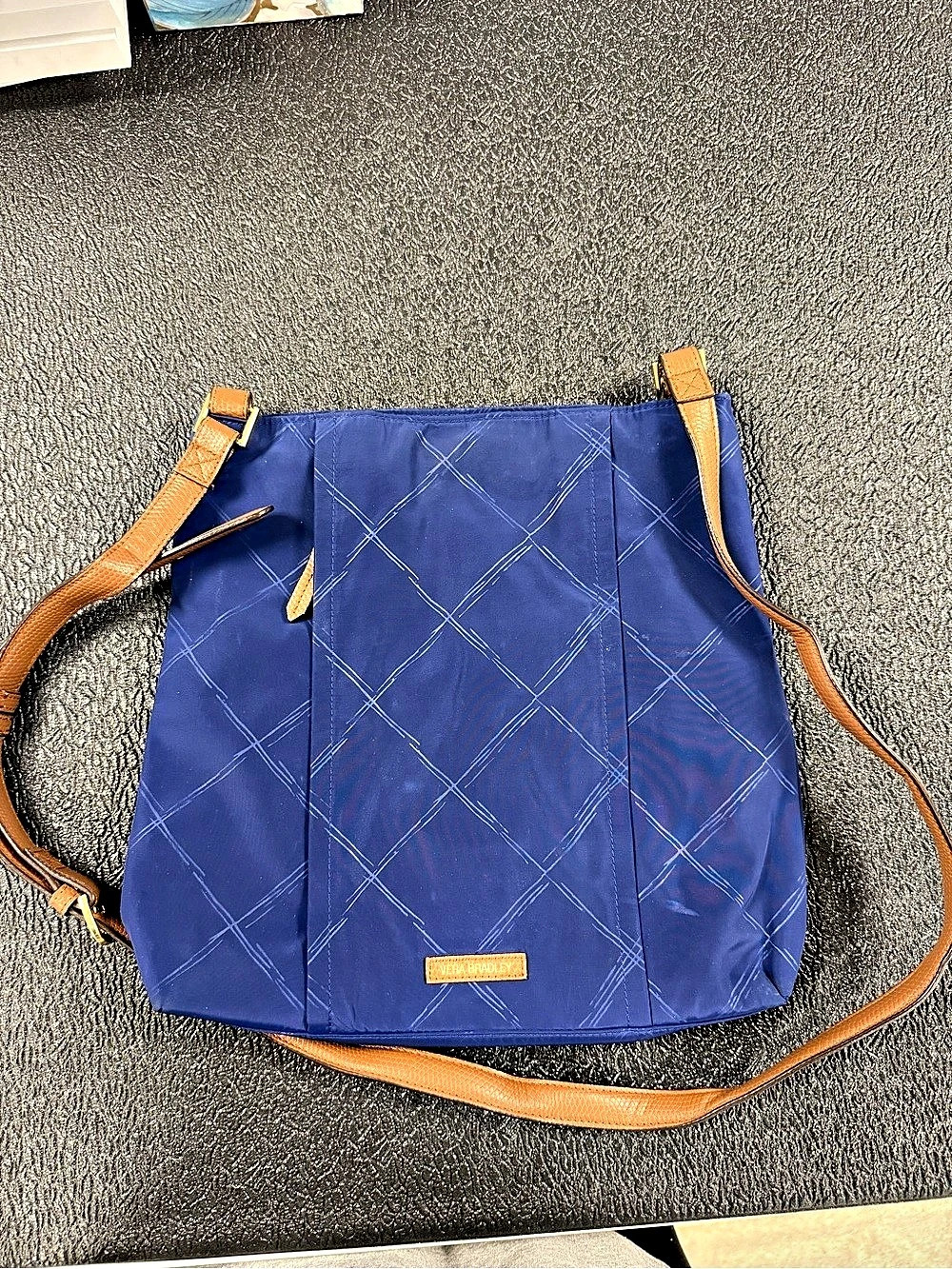 Vera Bradley Blue & Brown Crossbody Bag